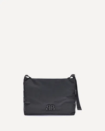Balenciaga Logoed Shoulder Bag In Black