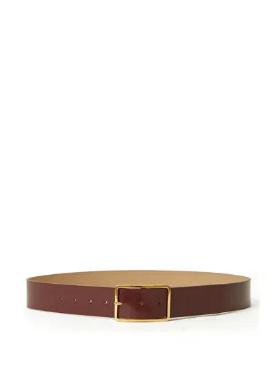 B-low The Belt Milla Leather Belt In Maroon Gold