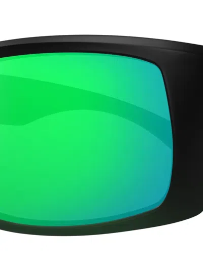 Maui Jim Rectangular Mirrored Sunglasses In Green