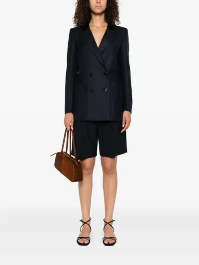 Blazé Milano Resolute Everyday Velvet-collared Double-breasted Blazer In Blue