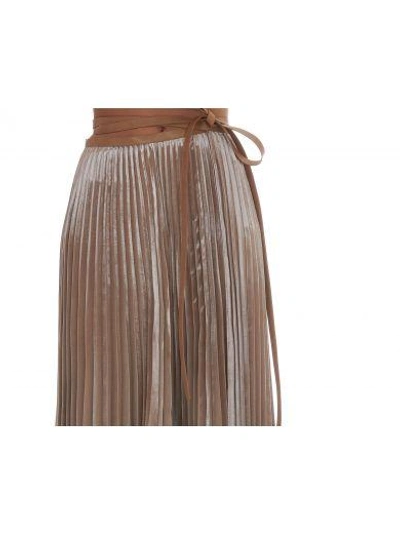 Shop Valentino Pleated Skirt In Powder