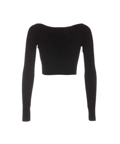 Diesel Red Top Cropped M-vera-ls In Black