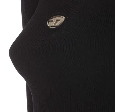 Diesel Red Top Cropped M-vera-ls In Black