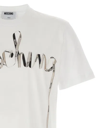 Moschino Couture Printed Cotton Tshirt In White