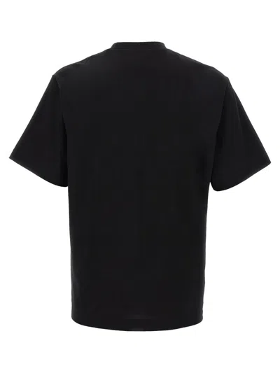 Ferragamo Crew Neck Graphic Print Short Sleeves T-shirt In Black