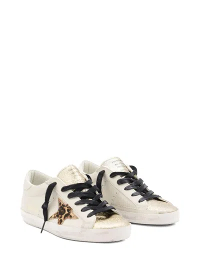 Golden Goose Light Beige/animalier Super-star Sneaker In Neutral