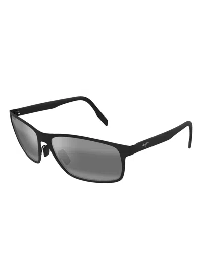 Maui Jim Anemone Square-frame Sunglasses In Black