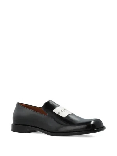 Givenchy Tux Brushed Leather Loafers In Black