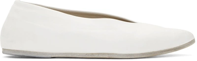 Marsèll White Questa Lucio Vanotti Edition Ballerina Flats In 6810 Bianco