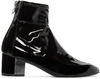 PIERRE HARDY Black Patent Leather Illusion Boots