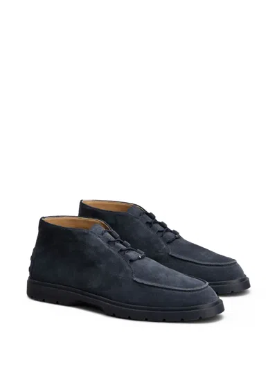 Tod's Suede Desert Boots In Blue
