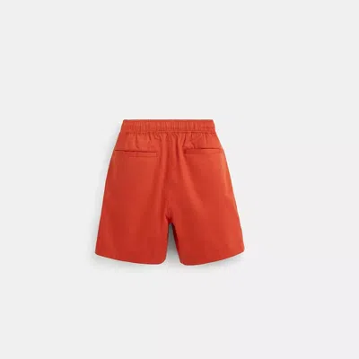 Coach Restored Solid Shorts In Orange