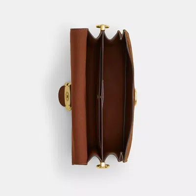 Coach Tabby Chain Suede Leather Shoulder Bag In Brown