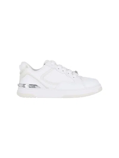 Versace Sneakers With Embossed Logo In White