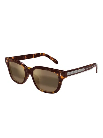Maui Jim Likeke Tortoiseshell Square Sunglasses In Brown