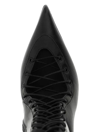 Le Silla 'colette' Knee Length Pointed Toe Stiletto Boots In Black