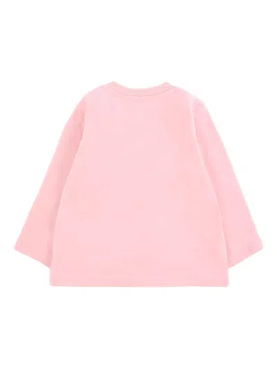Moschino Baby Girls Long Sleeve Teddy T-shirt In Pink