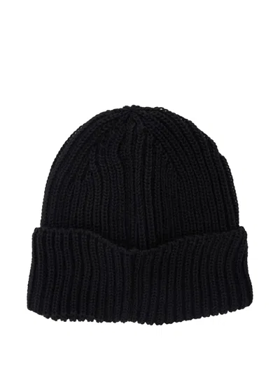 C.p. Company Logo-detail Beanie In Black