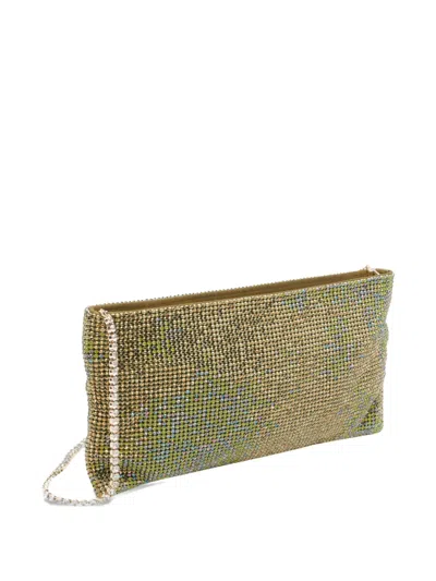 Benedetta Bruzziches Rectangular Rhinestone Chain Strap Clutch Bag