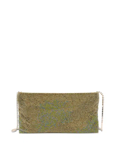 Benedetta Bruzziches Rectangular Rhinestone Chain Strap Clutch Bag