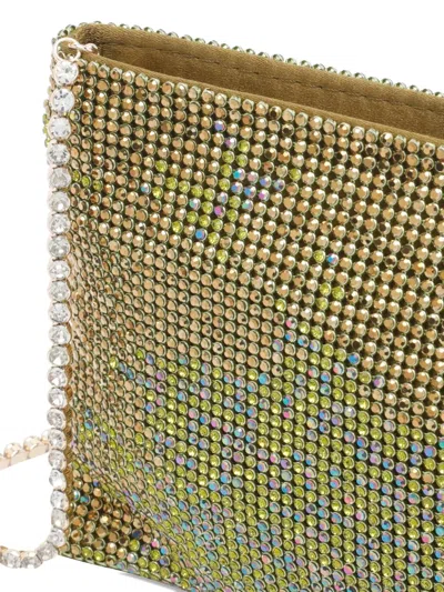 Benedetta Bruzziches Rectangular Rhinestone Chain Strap Clutch Bag