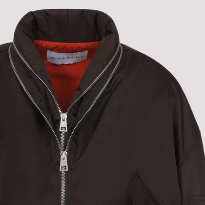 Givenchy Cropped Flap Pocket Jackets With High Collar In Black