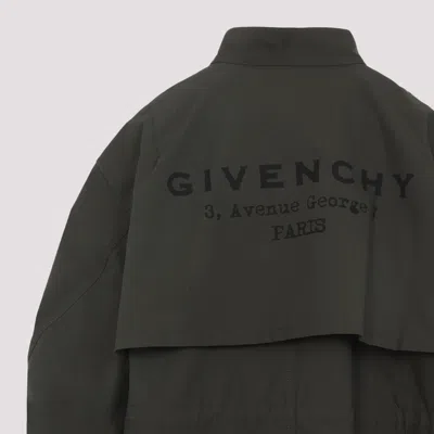 Givenchy Cotton Jacket With Back Slit And Drawstrings