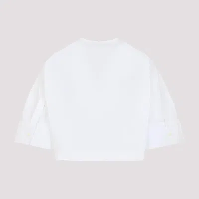 Givenchy Short-sleeved Cropped Shirt In White