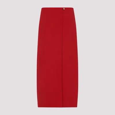 Carven Acetate Midi Skirt Women In Red