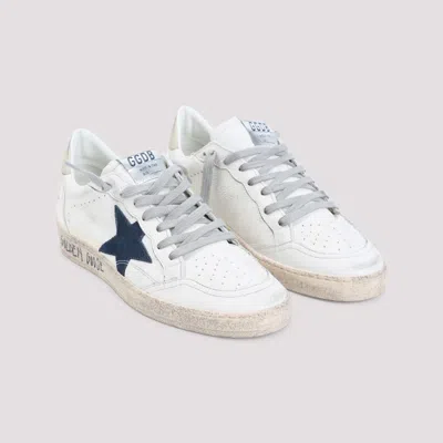 Golden Goose Distressed Low-top Sneakers With Star Detail And Vintage Aesthetic In White