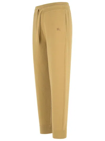 Burberry 'flax' Cashmere Blend Jogging Pants In Brown