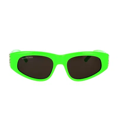 Balenciaga 0095s Dynasty Cat-eye Acetate Sunglasses In Green
