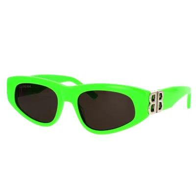 Balenciaga 0095s Dynasty Cat-eye Acetate Sunglasses In Green