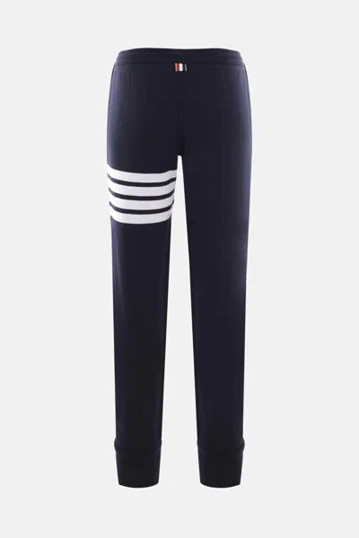Thom Browne Ladies Festive Jersey Short Sleeve Button Hector Tee In Blue
