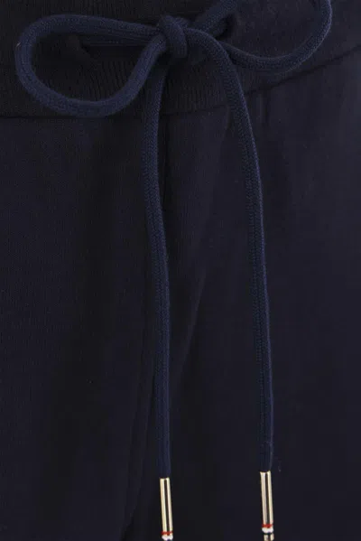 Thom Browne Ladies Festive Jersey Short Sleeve Button Hector Tee In Blue