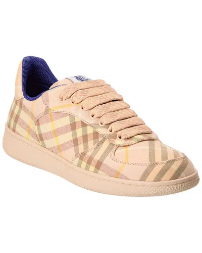 Burberry Light Terrace Sneakers Checkered Pattern In Neutral