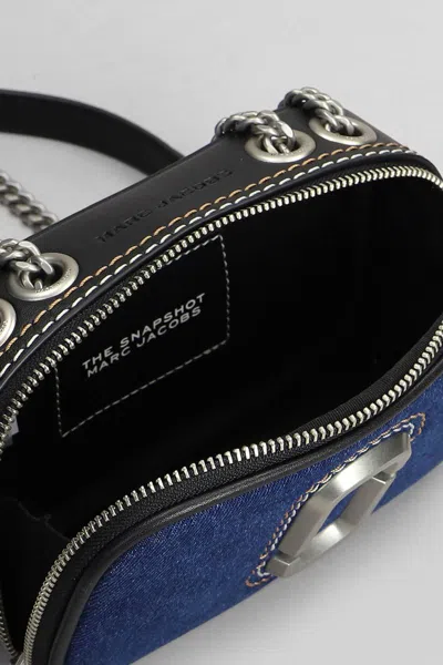 Marc Jacobs Denim Chain Snapshot Shoulder Bag In Blue
