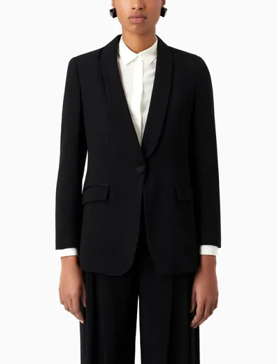Emporio Armani Jackets Black In Black
