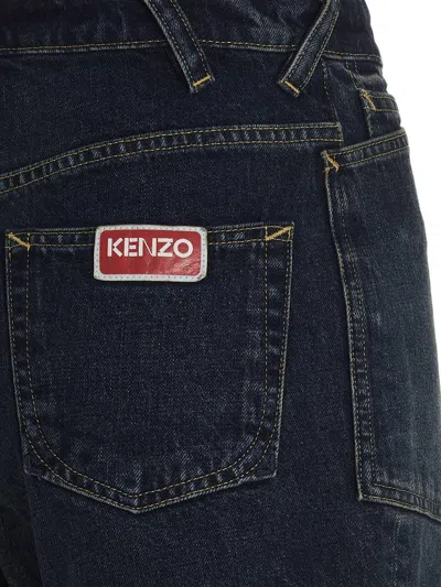 Kenzo Women Denim Shorts In Blue