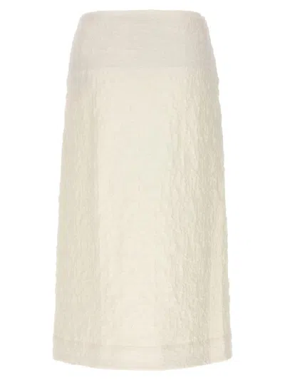 Jil Sander Embossed Cotton Skirt