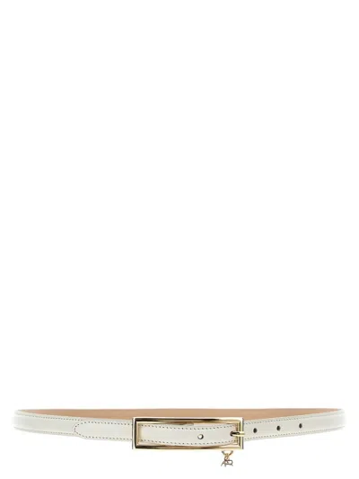 Alessandra Rich Slim Belts White