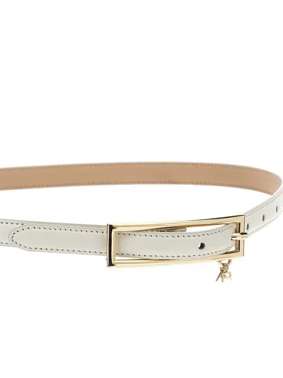 Alessandra Rich Slim Belts White