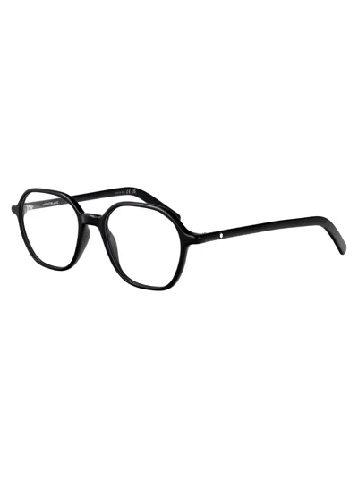 Montblanc Black-black-transparent Recycled Injected Acetate Glasses