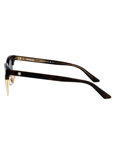Montblanc Havana-havana-grey Recycled Acetate Sunglasses