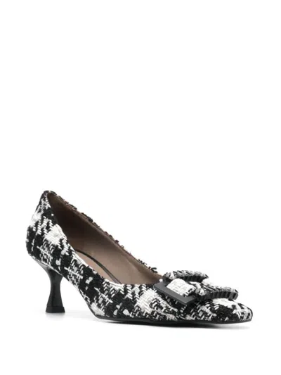 Roberto Festa Pointed-toe Pumps With Rhinestone Detailing In Tweed