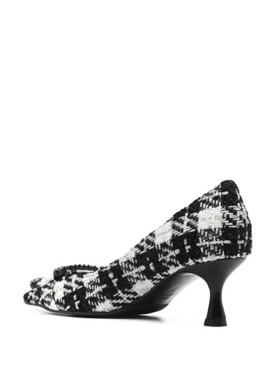 Roberto Festa Pointed-toe Pumps With Rhinestone Detailing In Tweed