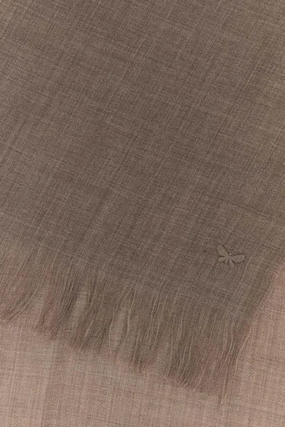 Weekend Max Mara Wool Ken Scarf With Embroidered Detail And Fringed Edges