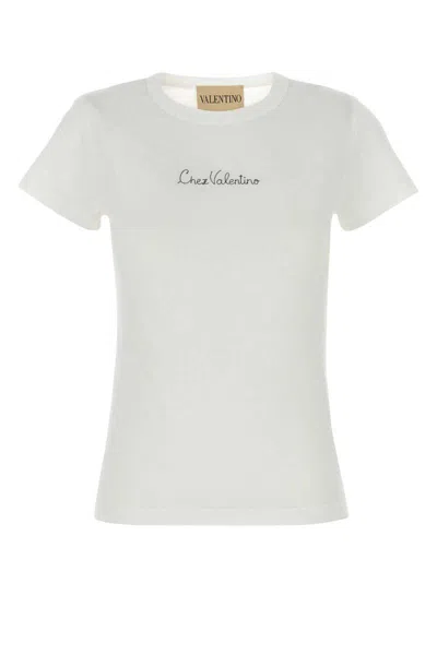 Valentino Cotton Crew Neck T-shirt With Short Sleeves