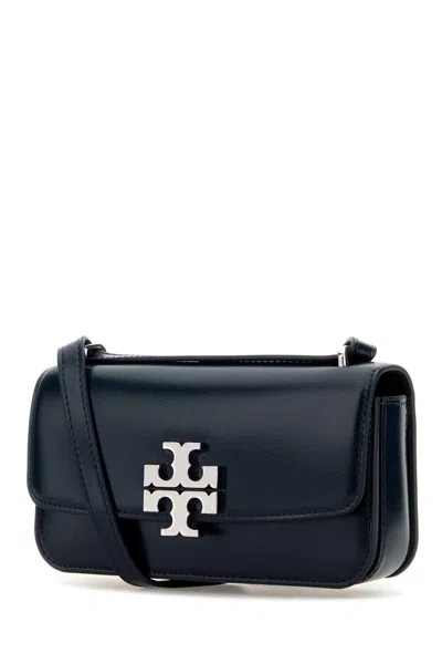 Tory Burch Structured Black Leather Eleanor Shoulder Bag