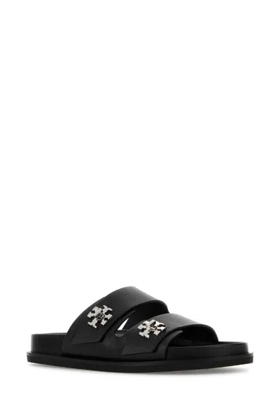 Tory Burch Double Strap Leather Flat Sandals